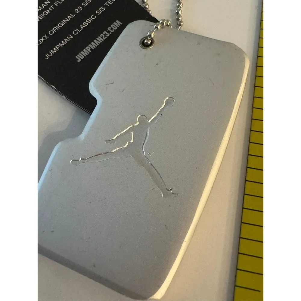 Vintage Nike Air Jordan Big Fund‎ Silver Jumpman Hangtag Keychain Accessory